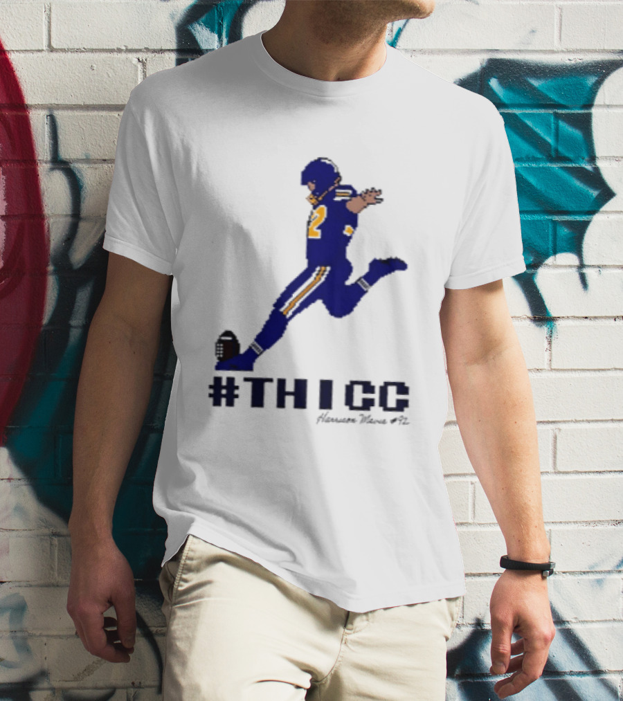 Harrison Mevis 92 Los Angeles Rams Thicc Kicker Football Pixel T-Shirt