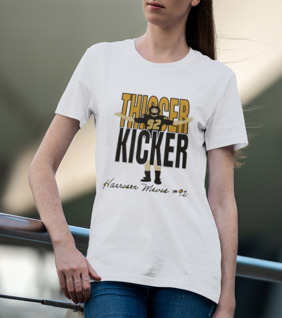 Harrison Mevis 92 Thiccer Kicker Football Player T-Shirt