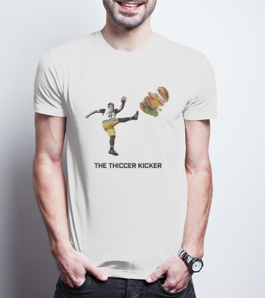 Harrison Mevis Thiccer Kicker Football Burger Twist T-Shirt