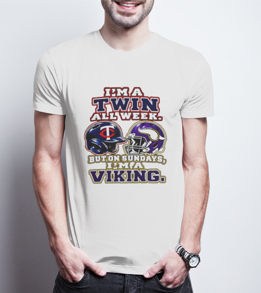 I'm A Twin All Week But On Sundays I'm A Viking T-Shirt