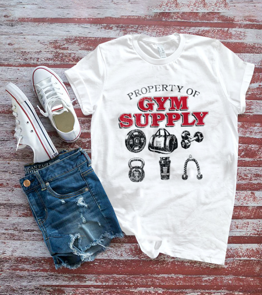 Property Of Gym Supply Built In The Dark Train Hard Stay Consistent Beast Mode On T-Shirt