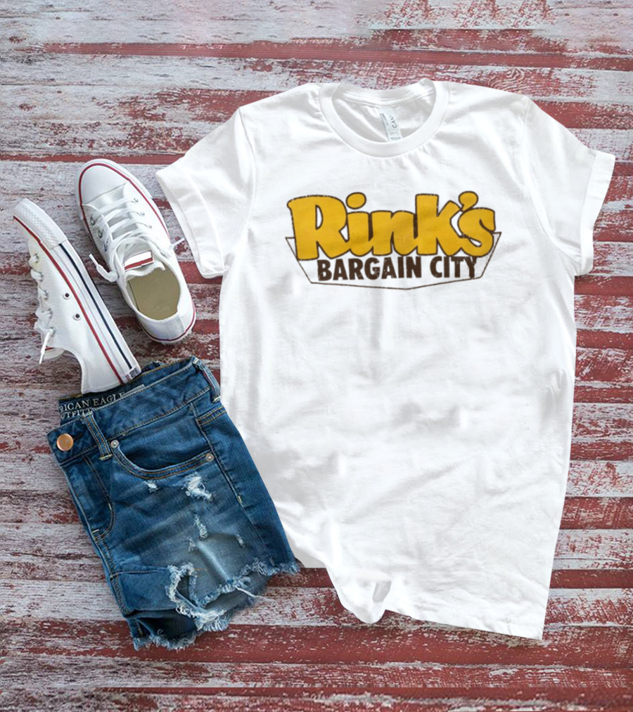 Rink's Bargain City Retro Department Store Branding T-Shirt