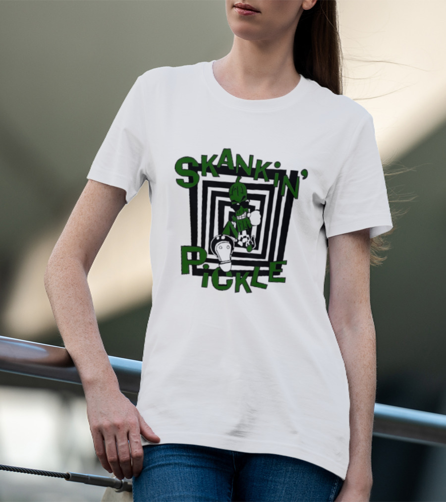 Skankin' Pickle Band Ska Punk Music Iconic Pickle And Spirals T-Shirt