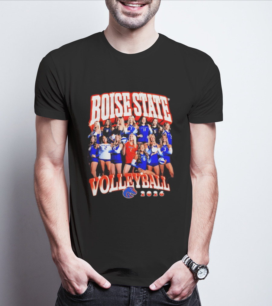 Boise State Volleyball 2026 NCAA Women's Team Collage T-Shirt