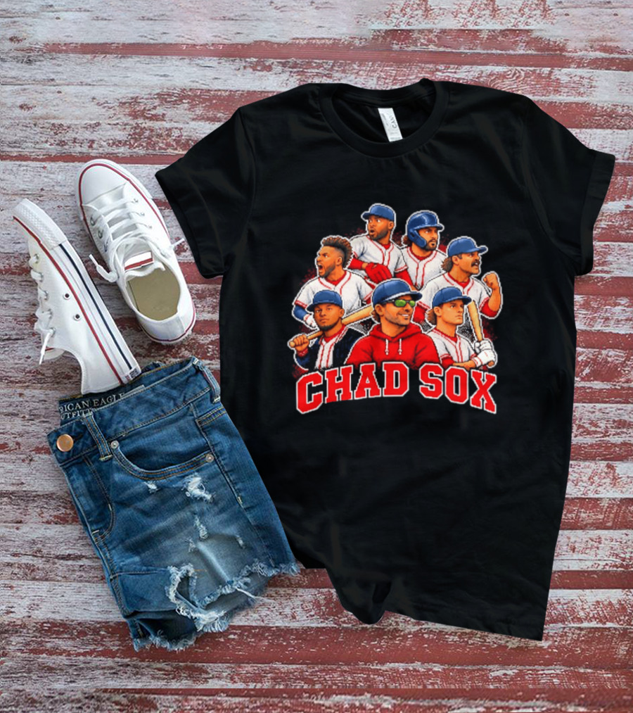 Chad Sox Boston Red Sox Team Collage Players T-Shirt