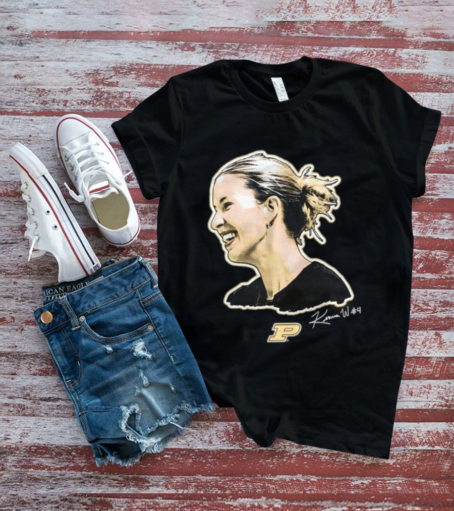 Kenna Wollard Purdue Boilermakers P Logo Big Head T-Shirt