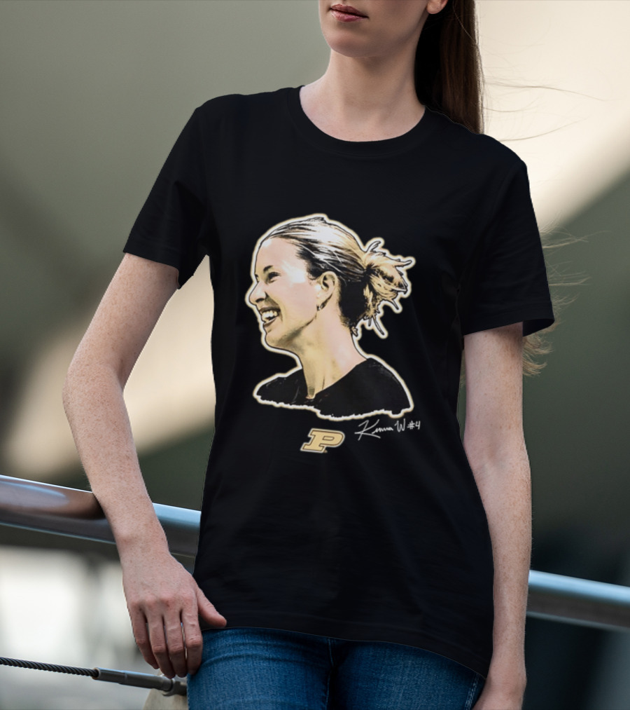 Kenna Wollard Purdue Boilermakers P Logo Big Head T-Shirt