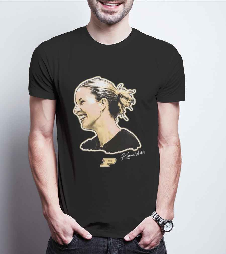 Kenna Wollard Purdue Boilermakers P Logo Big Head T-Shirt