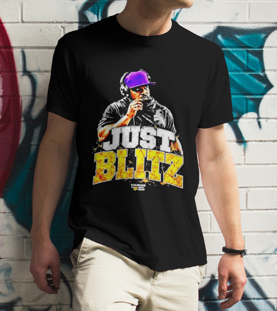 Just Blitz Football Coach Vikings Skol Now T-Shirt