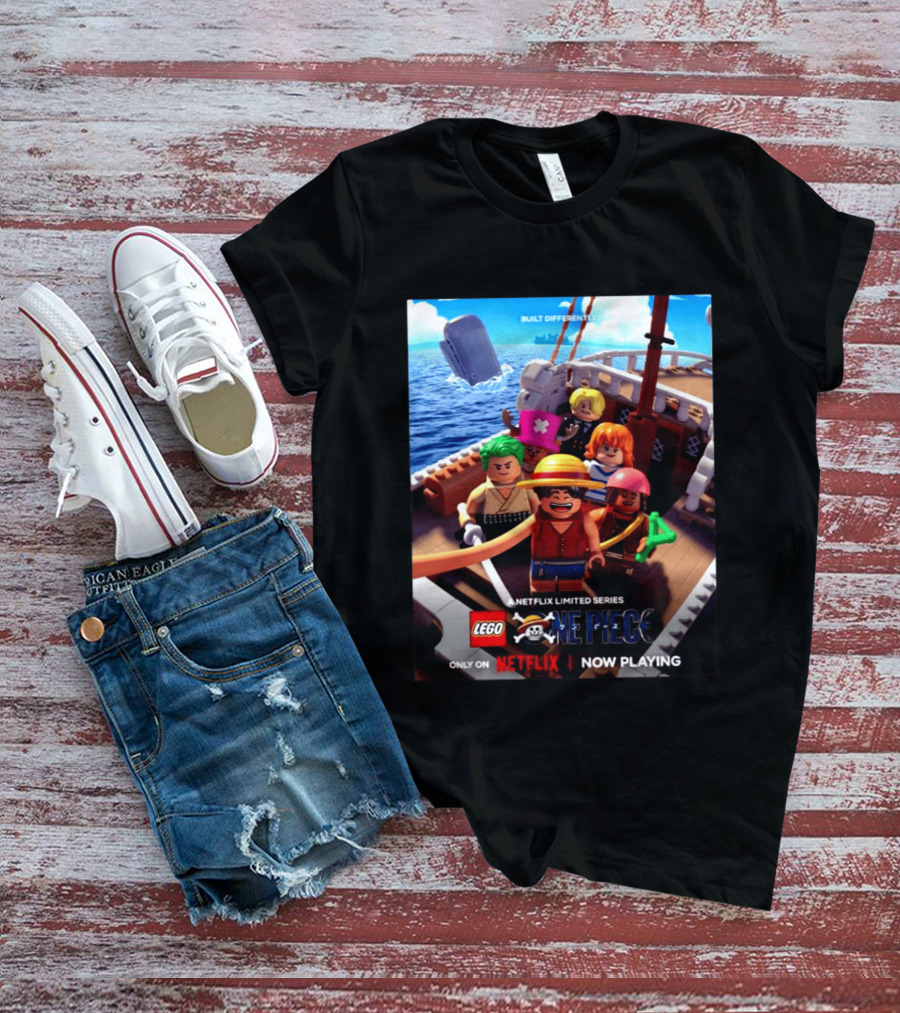 LEGO One Piece Netflix Limited Series Built Differently Now Playing T-Shirt