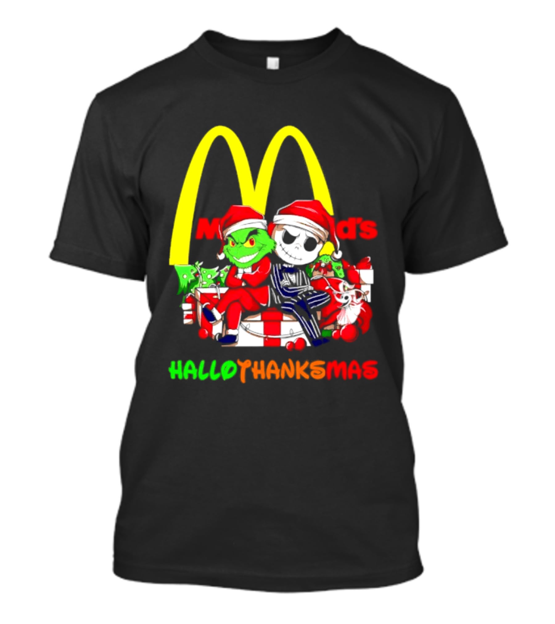 McDonald's Grinch Jack Skellington Hallothanksmas 2026 T-Shirt