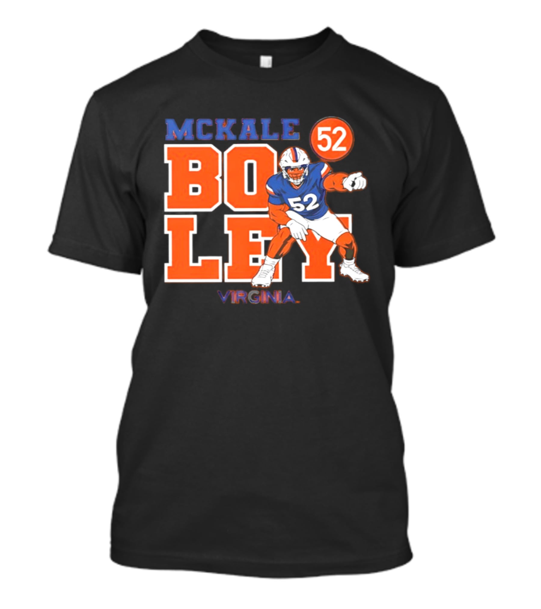 Mckale Boley 52 Virginia Football Cavaliers T-Shirt