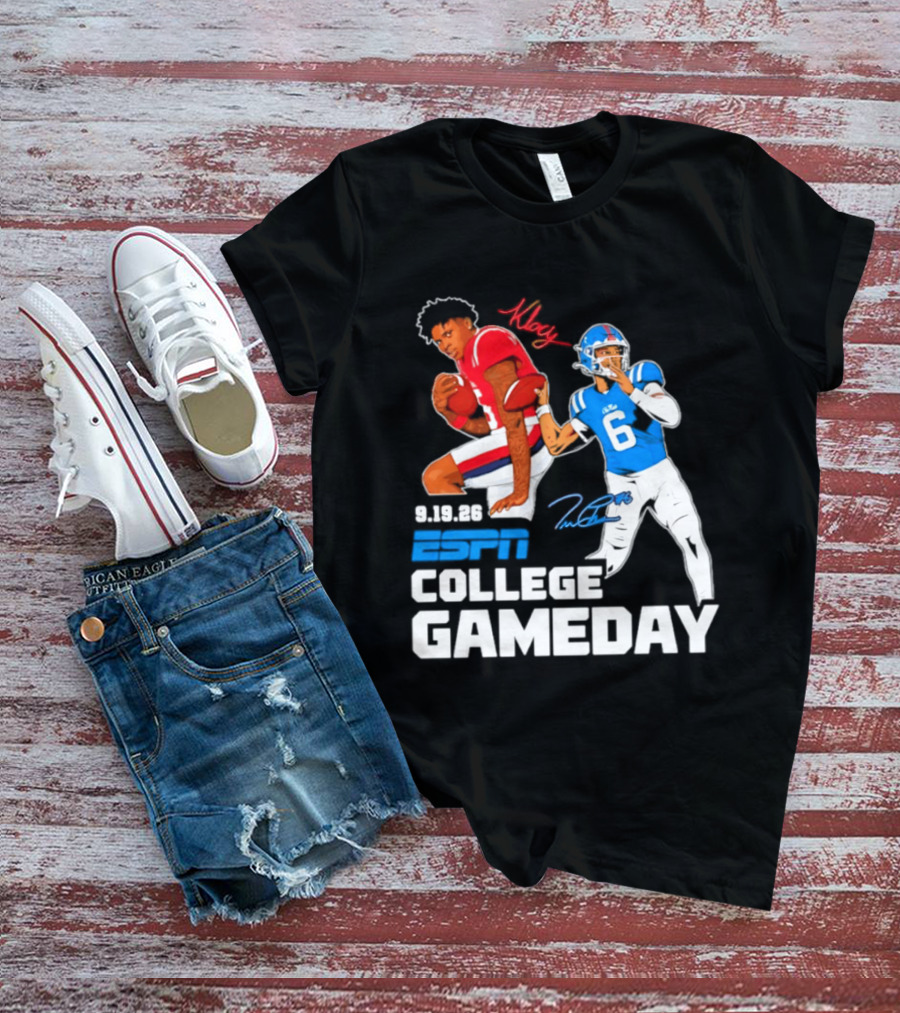Ole Miss Football 2026 ESPN College Gameday King Number 6 T-Shirt