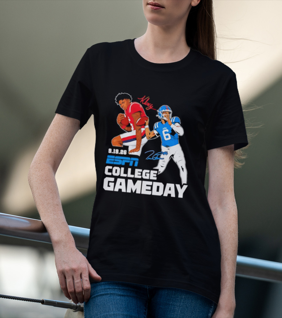 Ole Miss Football 2026 ESPN College Gameday King Number 6 T-Shirt