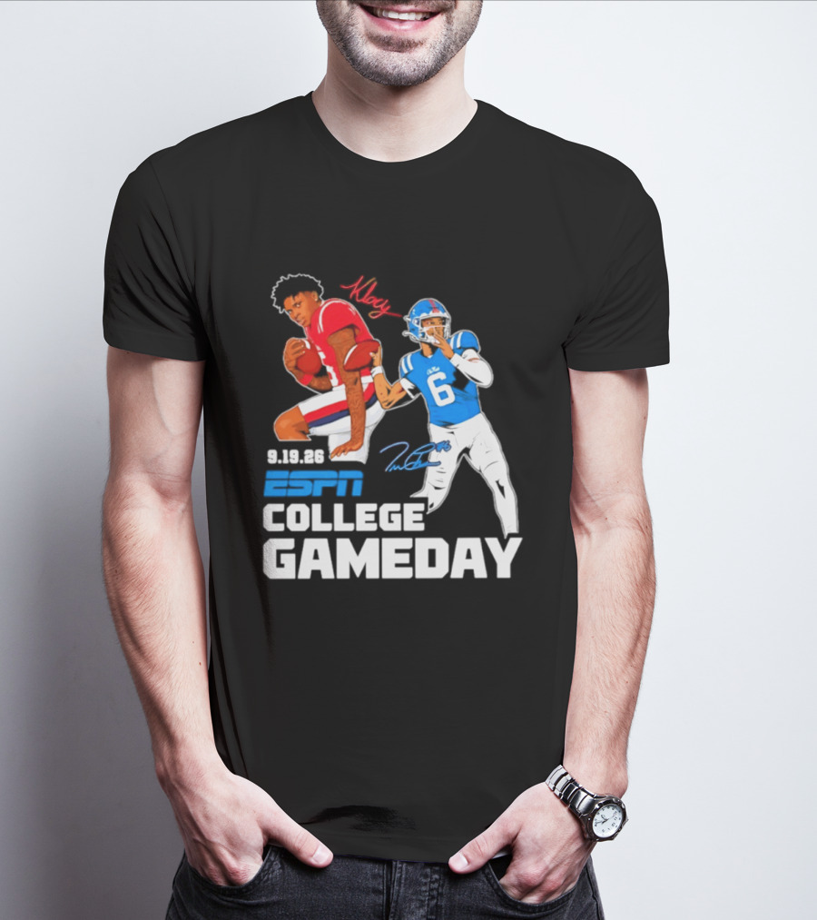 Ole Miss Football 2026 ESPN College Gameday King Number 6 T-Shirt