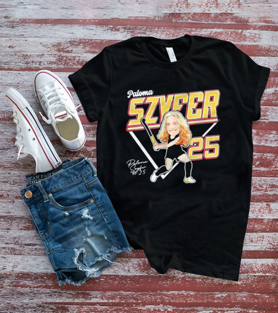 Paloma Szyfer 25 Oberlin Hockey NCAA Caricature T-Shirt