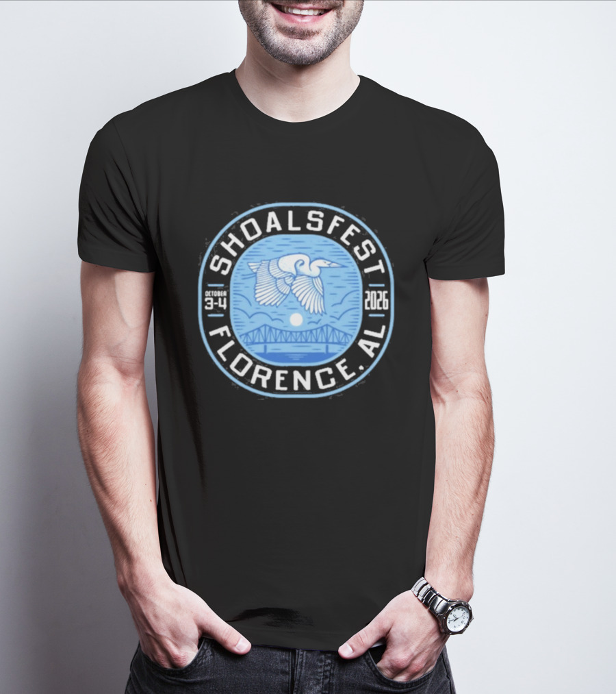 ShoalsFest 2026 Florence Alabama McFarland Park October 3 Bird And Bridge T-Shirt