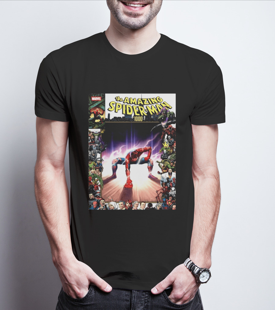The Amazing Spider Man 1000 Cover Marvel Crossover Featuring Iconic Heroes And Villains T-Shirt