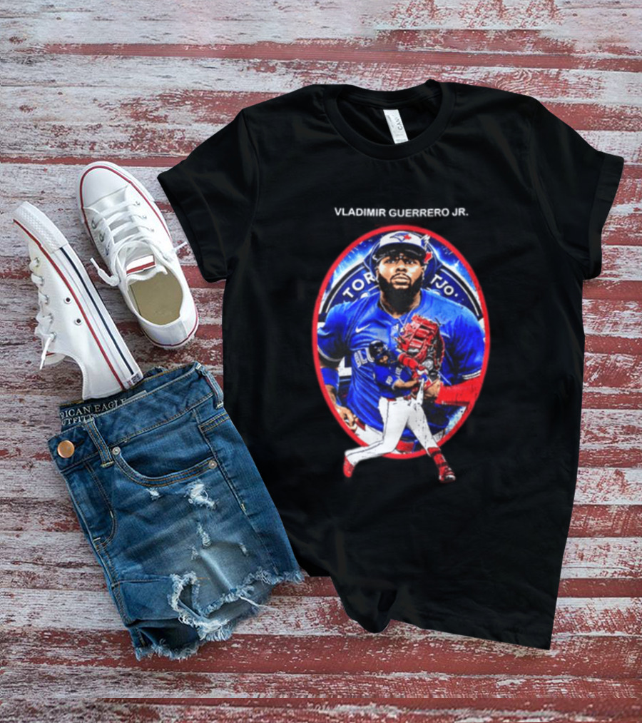 Vladimir Guerrero Jr Toronto Blue Jays Baseball Two Sided T-Shirt