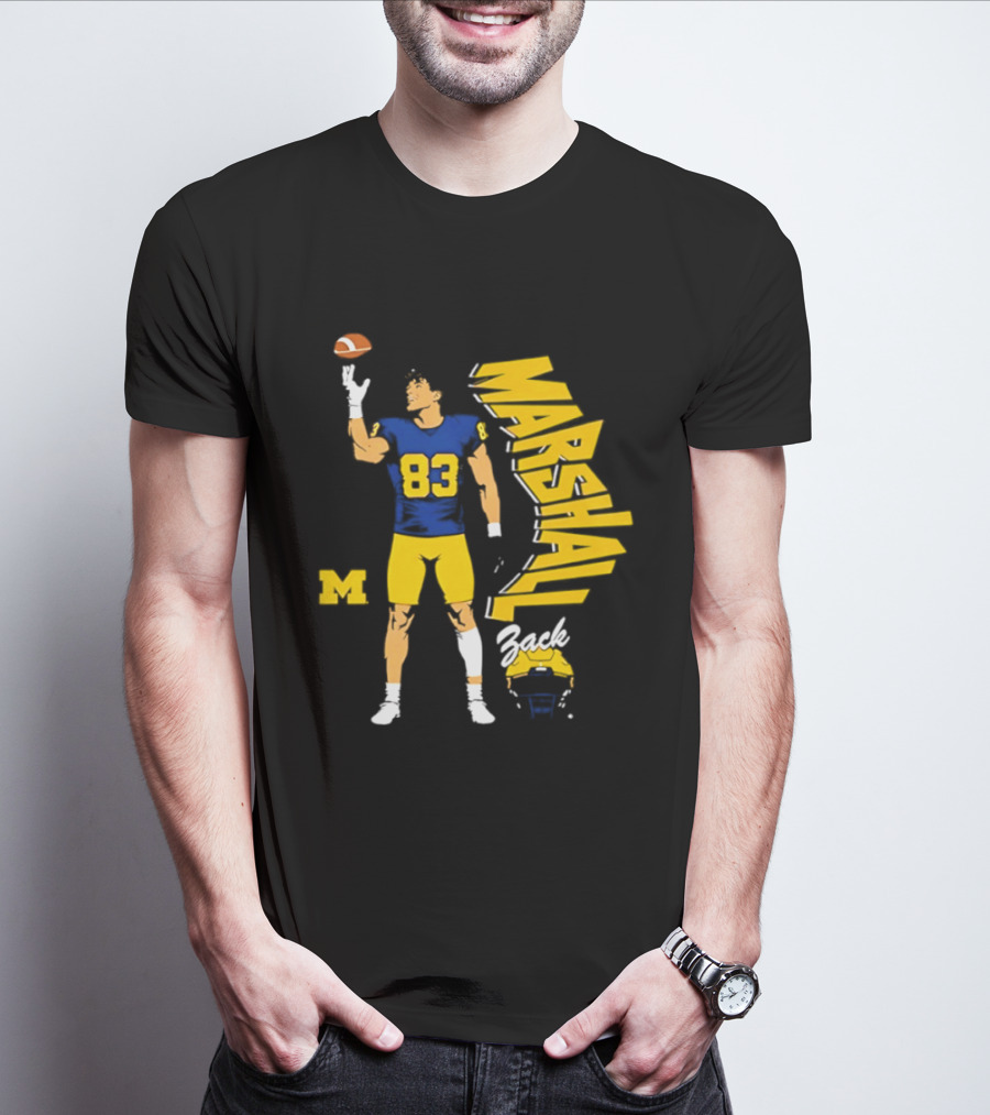 Zack Marshall Michigan Wolverines NCAA Football Number 83 Moment T-Shirt