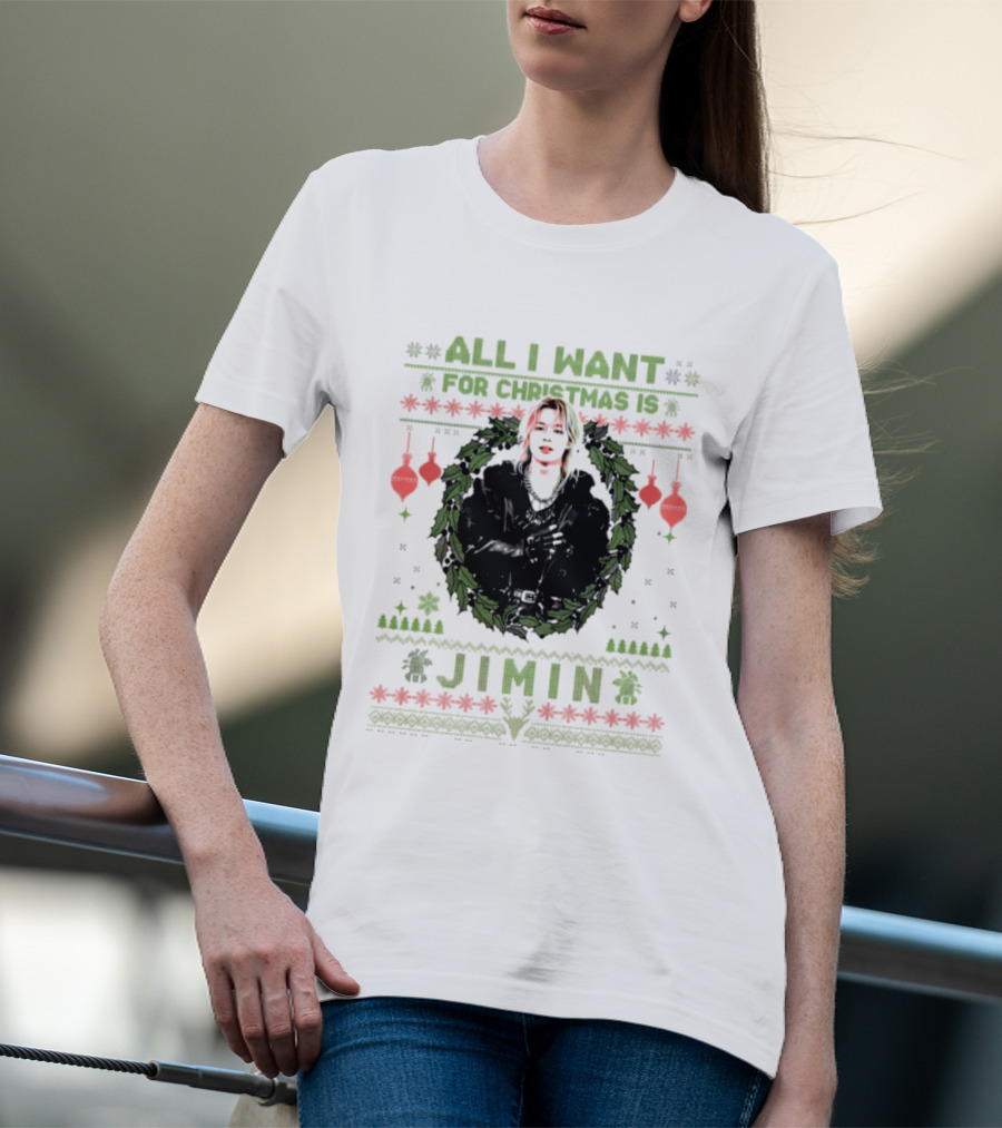 All I Want For Christmas Is Jimin BTS Ugly Christmas T-Shirt