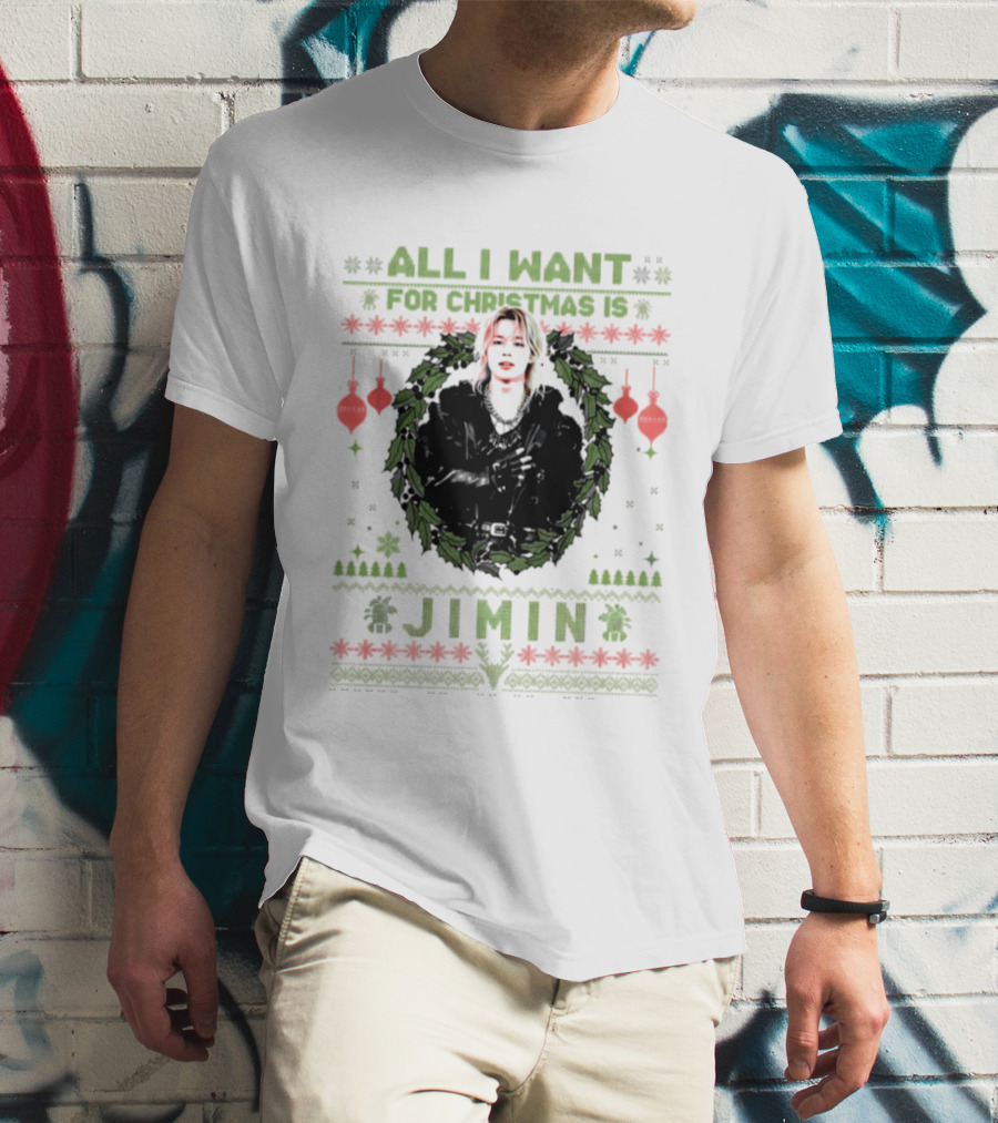 All I Want For Christmas Is Jimin BTS Ugly Christmas T-Shirt