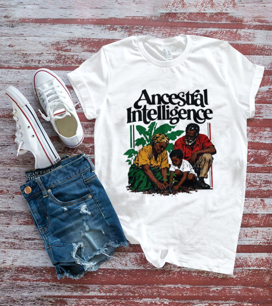 Ancestral Intelligence Heritage Wisdom Family Planting Scene T-Shirt