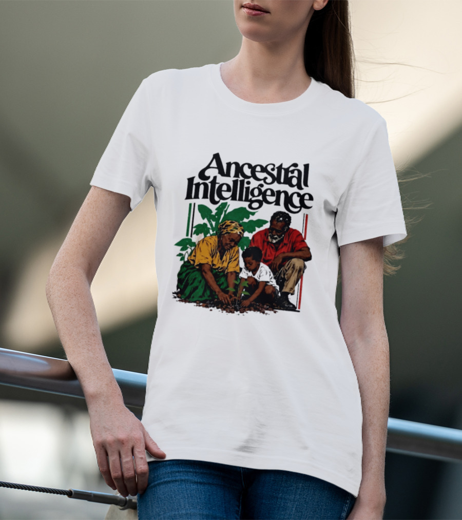 Ancestral Intelligence Heritage Wisdom Family Planting Scene T-Shirt