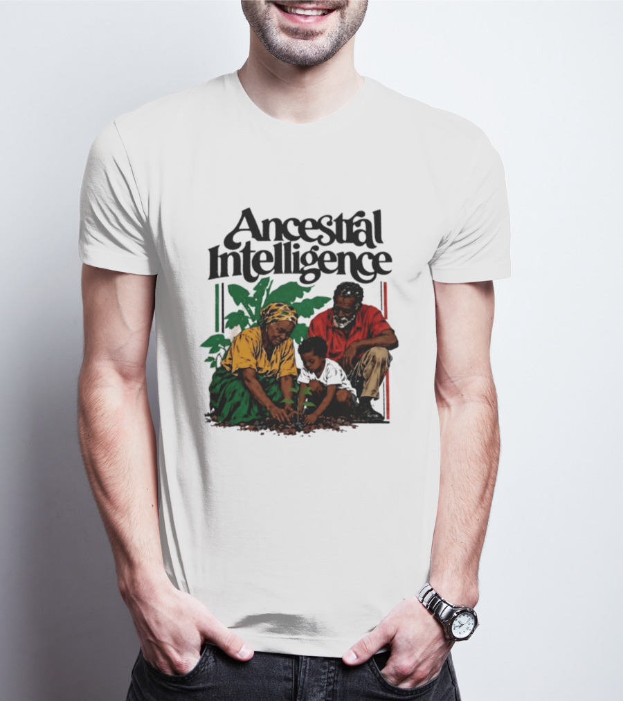 Ancestral Intelligence Heritage Wisdom Family Planting Scene T-Shirt
