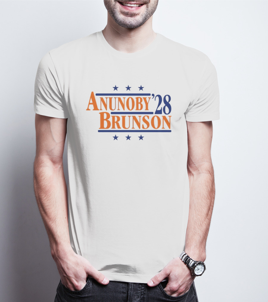 Anunoby Brunson 28 New York Knicks Stars Basketball T-Shirt