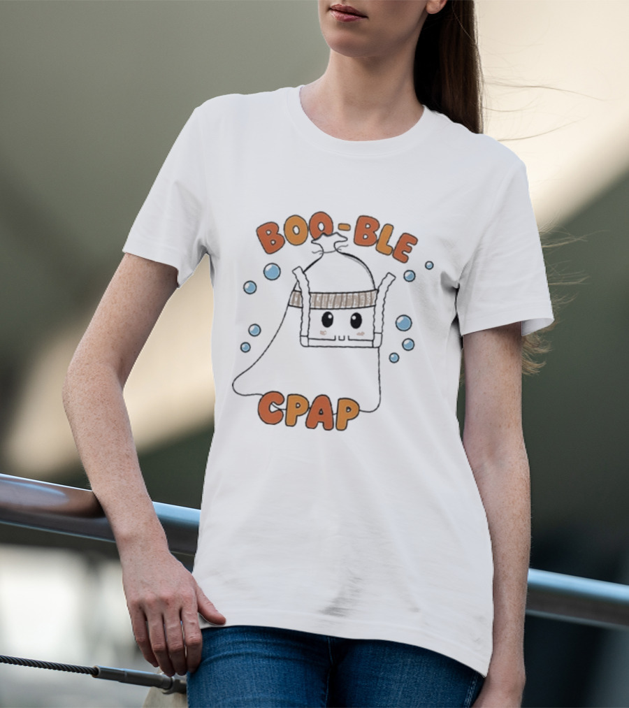 Boo Ble CPAP Ghost With Bubbles T-Shirt