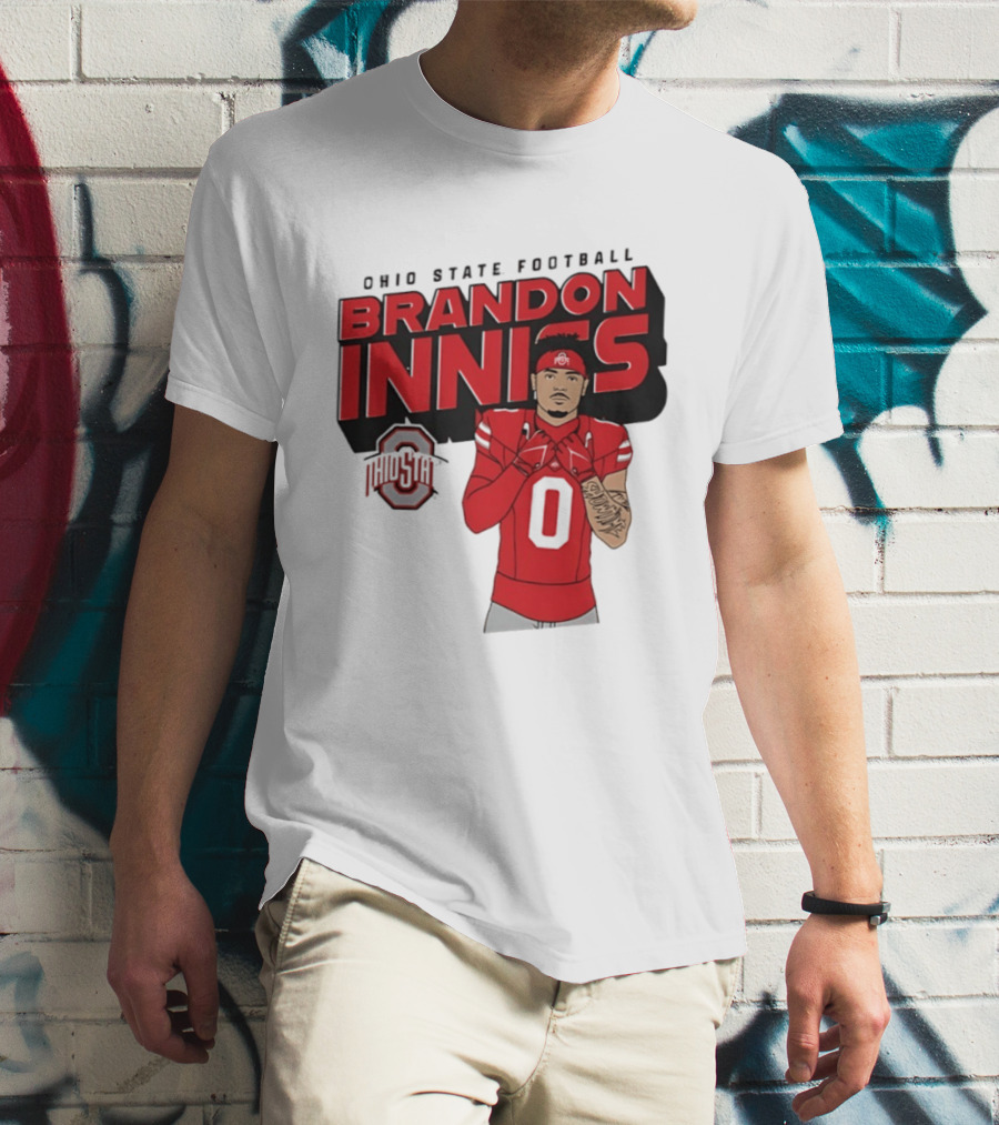 Ohio State Football Brandon Inniss Number 0 Ohio State T-Shirt
