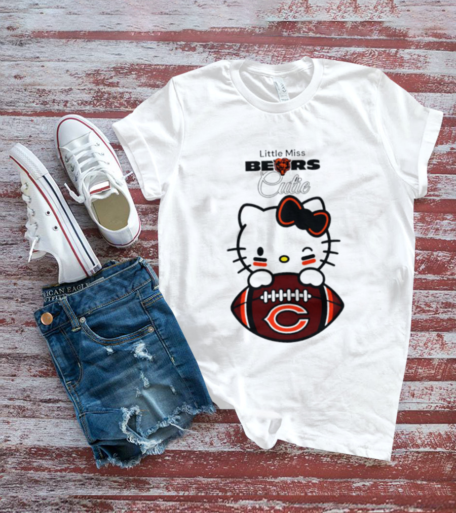 Chicago Bears 2026 Hello Kitty Little Miss Bears Cutie Football Edition T-Shirt