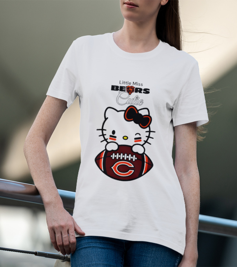 Chicago Bears 2026 Hello Kitty Little Miss Bears Cutie Football Edition T-Shirt