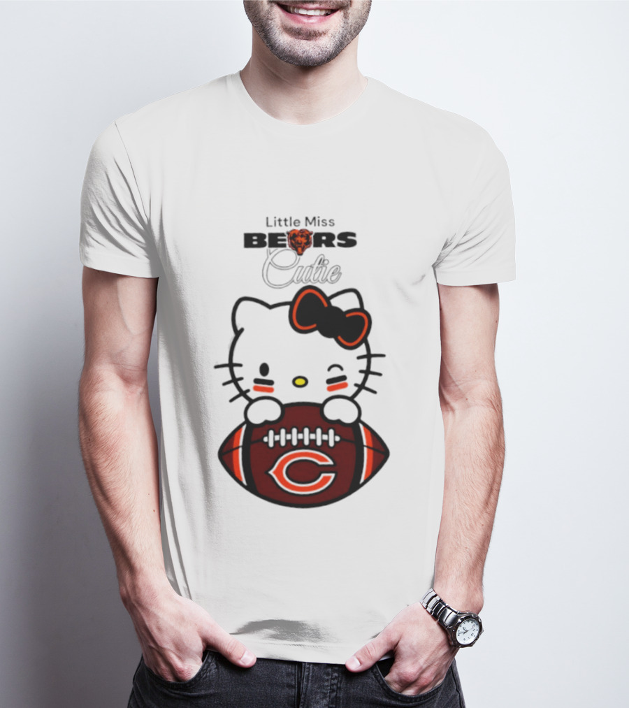 Chicago Bears 2026 Hello Kitty Little Miss Bears Cutie Football Edition T-Shirt