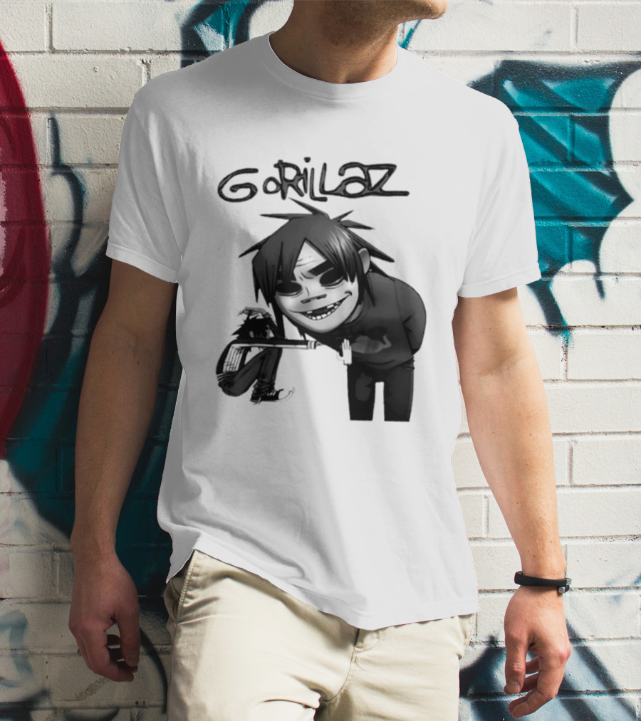 Gorillaz Band Damon Albarn Jamie Hewlett Character Art Alternative Rock T-Shirt