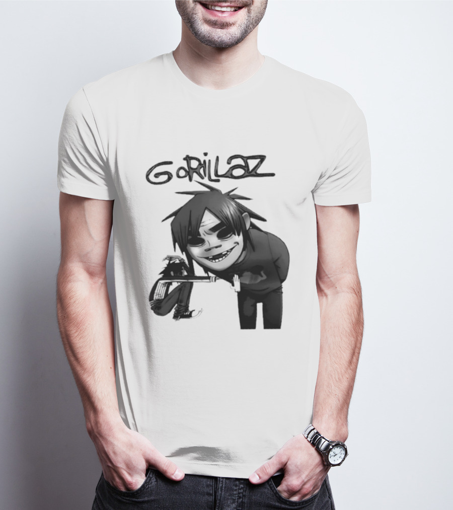 Gorillaz Band Damon Albarn Jamie Hewlett Character Art Alternative Rock T-Shirt