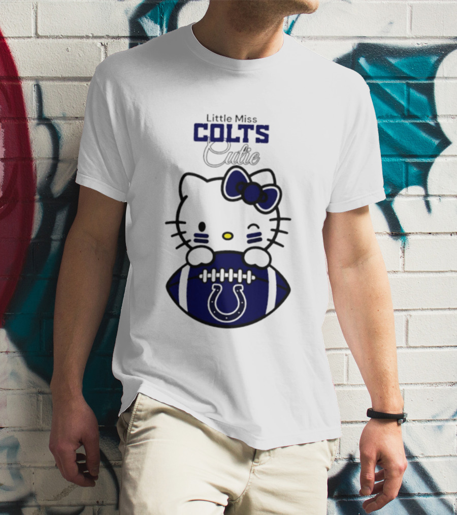 Indianapolis Colts X Hello Kitty Little Miss Colts Cutie Football 2026 Season T-Shirt