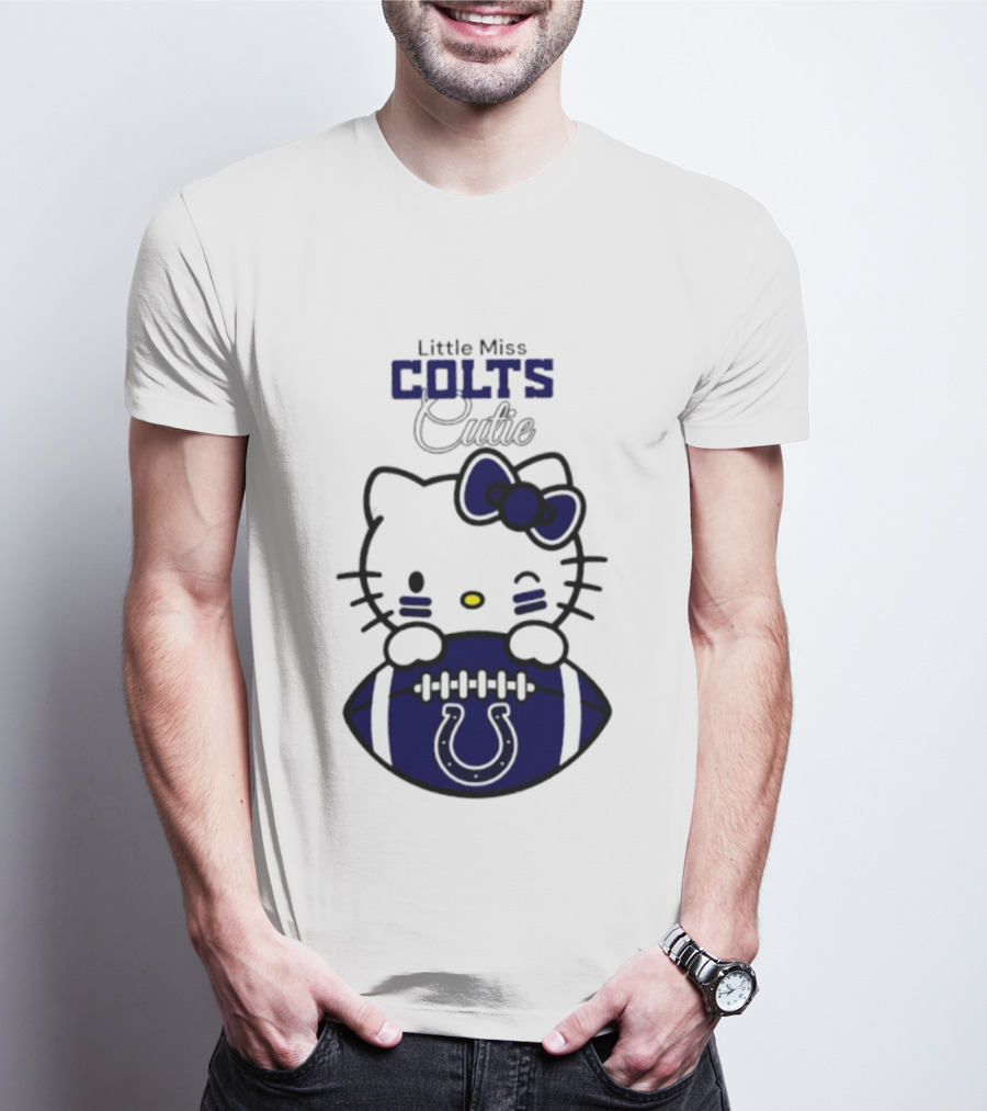 Indianapolis Colts X Hello Kitty Little Miss Colts Cutie Football 2026 Season T-Shirt