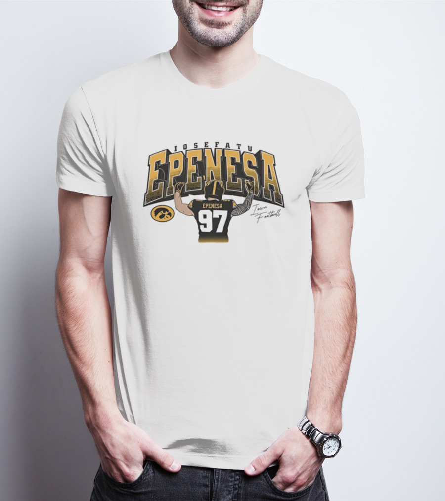 Iosefatu Epenesa Iowa Hawkeyes 97 Fan Football T-Shirt