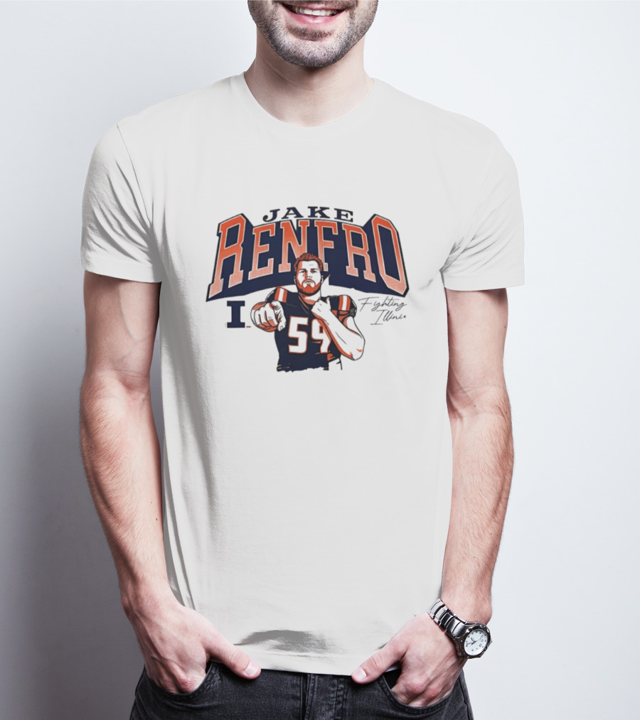 Jake Renfro Illinois Fighting Illini Football 54 T-Shirt