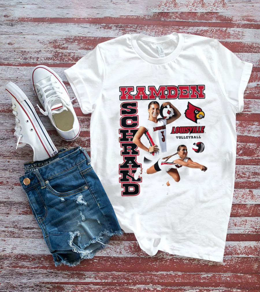 Kamden Schrand Louisville Cardinals Volleyball NCAA Sports Team Player Action T-Shirt