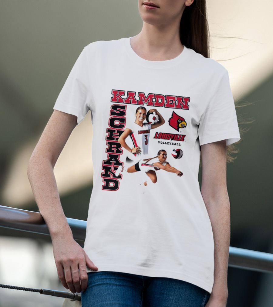 Kamden Schrand Louisville Cardinals Volleyball NCAA Sports Team Player Action T-Shirt