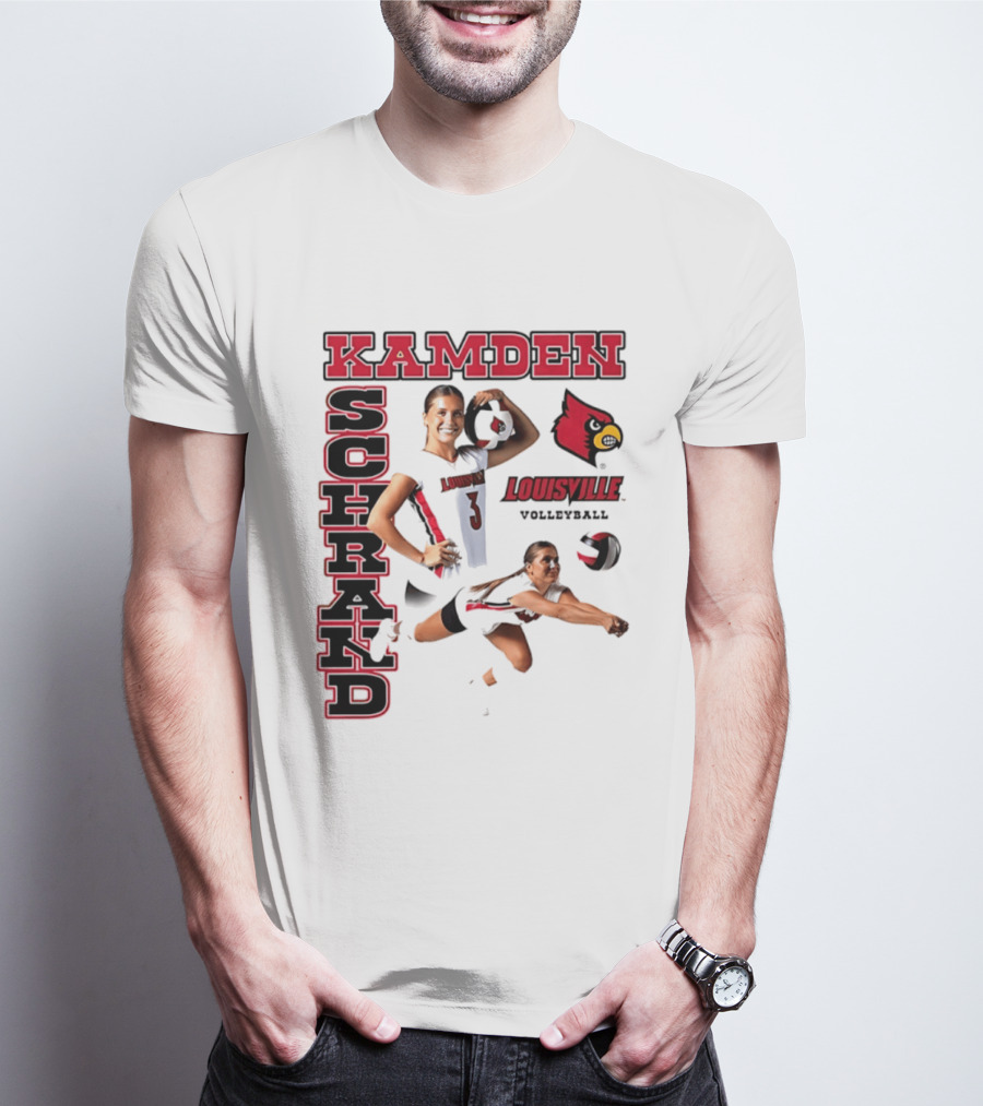 Kamden Schrand Louisville Cardinals Volleyball NCAA Sports Team Player Action T-Shirt