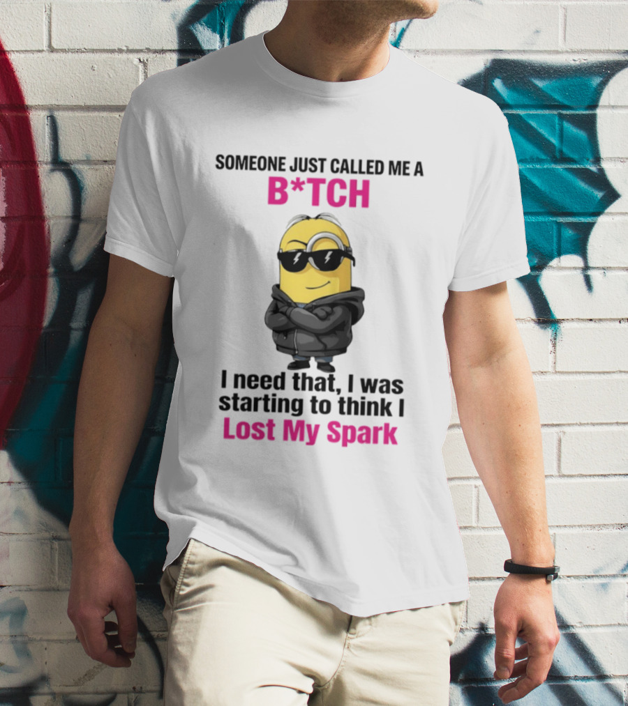Minions Someone Just Called Me B*tch I Need That I Was Starting To Think I Lost My Spark T-Shirt