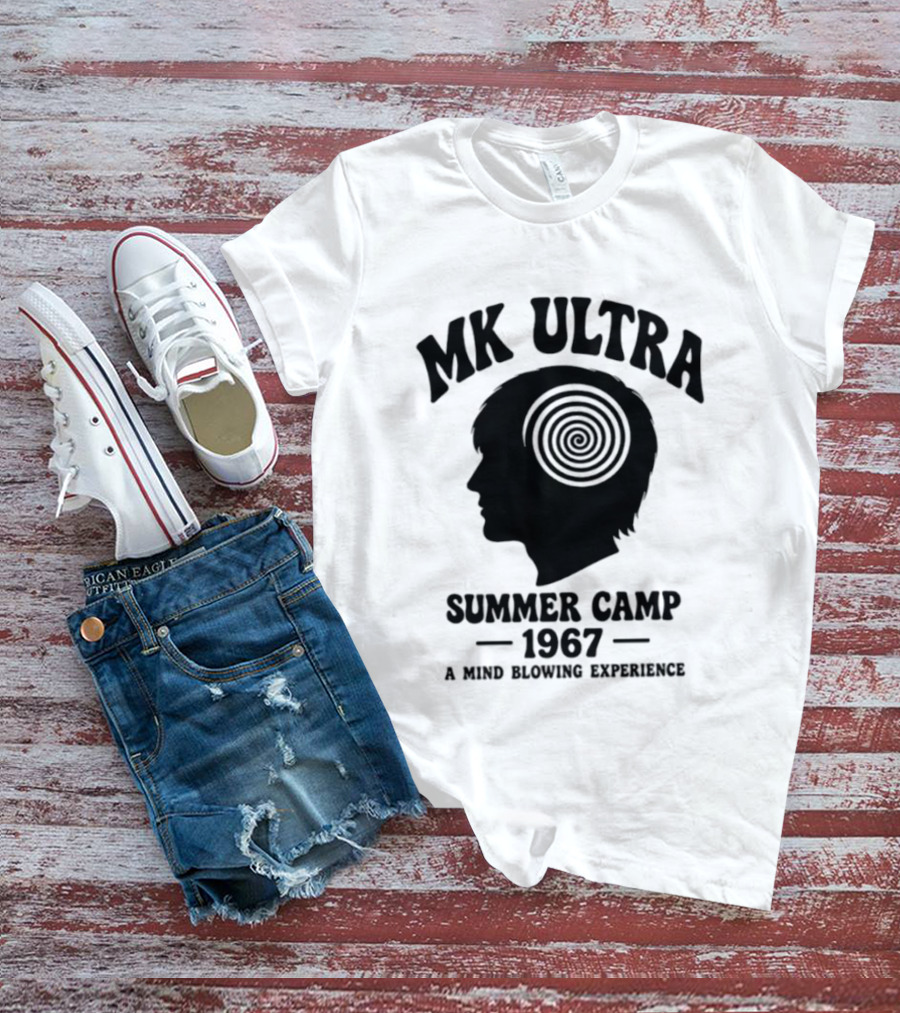 MK Ultra Summer Camp 1967 A Mind Blowing Experience Silhouette Spiral T-Shirt