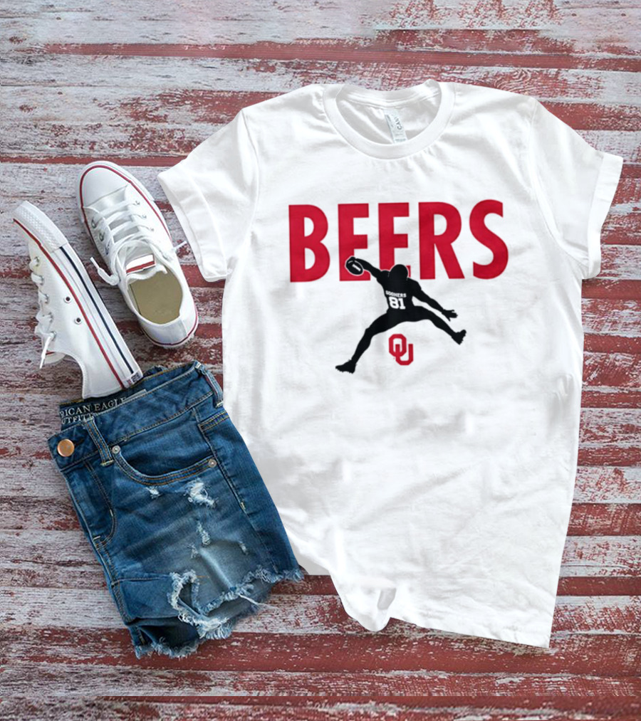 BEERS Oklahoma Sooners Football Hurdle 81 T-Shirt