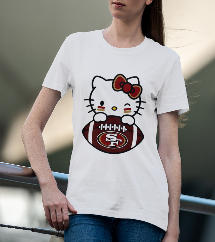 San Francisco 49ers Hello Kitty Collaboration Football 2026 Season T-Shirt