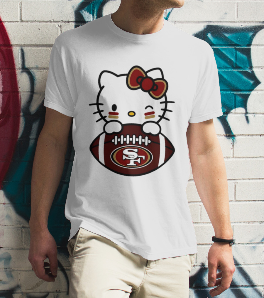 San Francisco 49ers Hello Kitty Collaboration Football 2026 Season T-Shirt