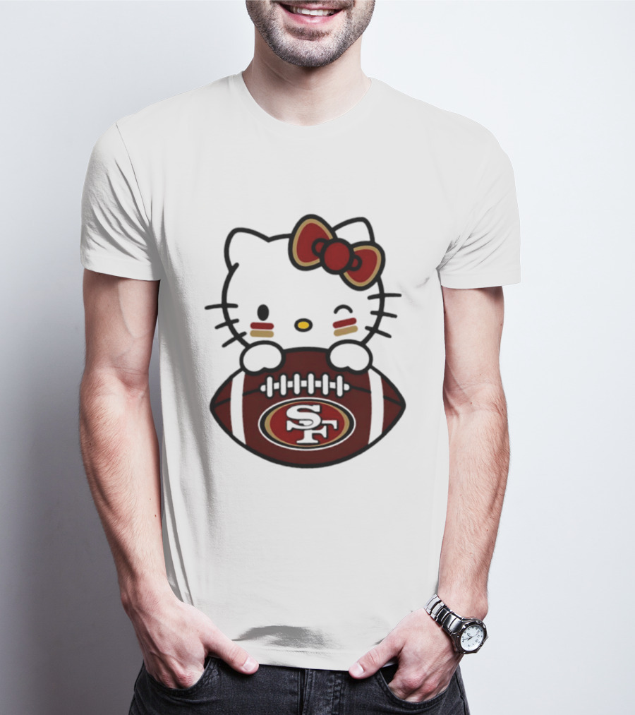 San Francisco 49ers Hello Kitty Collaboration Football 2026 Season T-Shirt